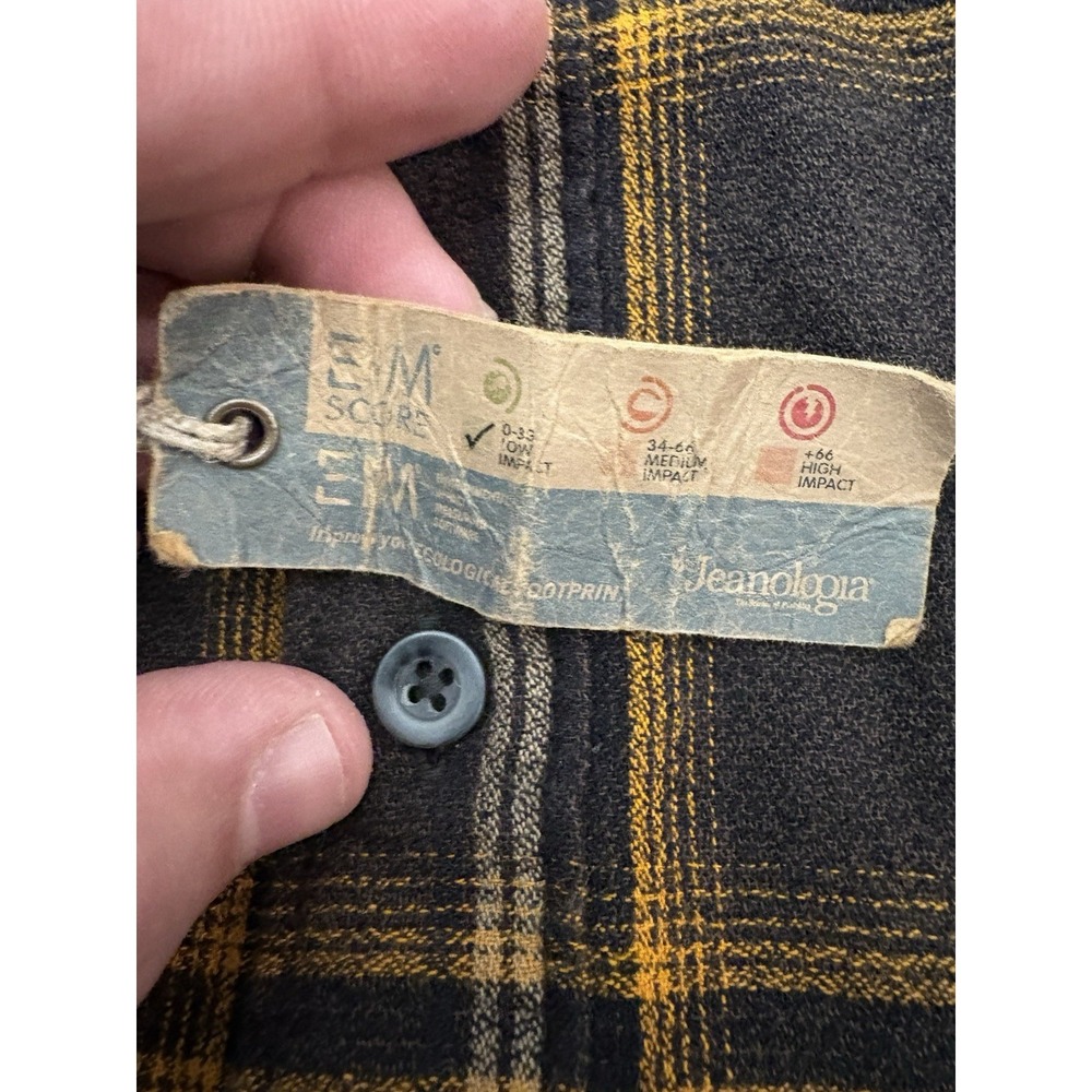 Carbon2Cobalt Men's Medium Timbers Flannel‎ Brown/Gold Plaid Long Sleeve Shirt - Picture 7 of 10